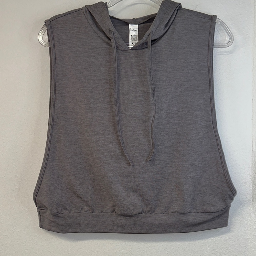 NWT Halara Drawstring Sleeveless Cropped Running Tank Top Size L - Picture 2 of 9